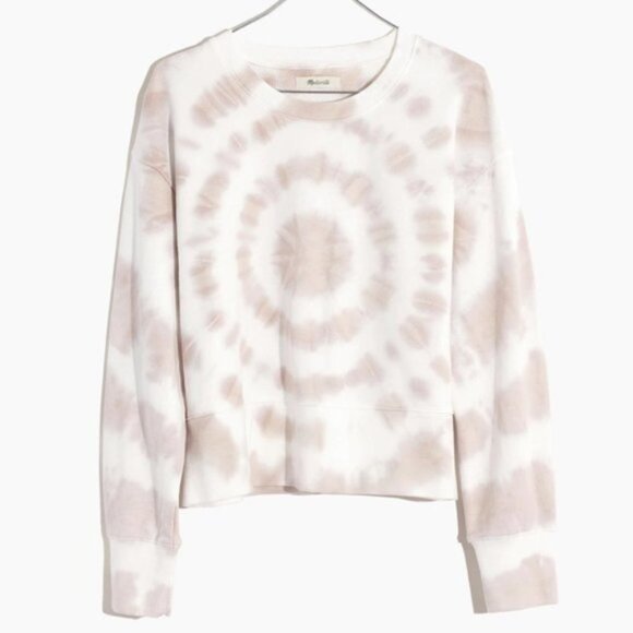 Madewell Crewneck Tie-Dye Crop Sweatshirt XXS